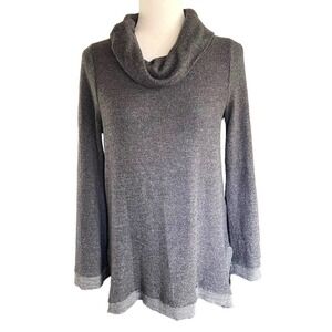 Maeve Anthropologie Gray Cowl Neck Soft Cozy Thermal Sweater Sz small